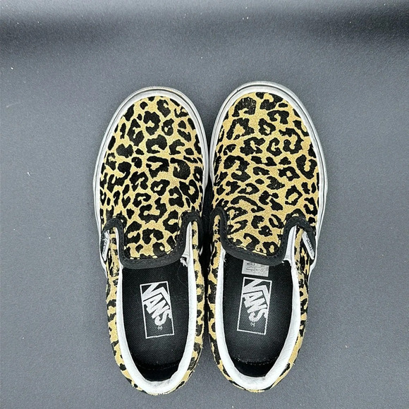 gold & black leopard print classic slip on Vans size 13 - Picture 3 of 5